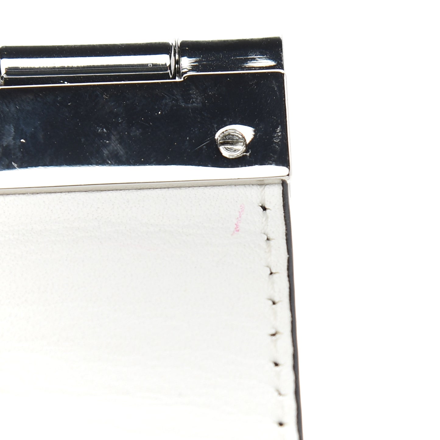 Calfskin Polke Stud Rombi Mini Mitte Crossbody White Black