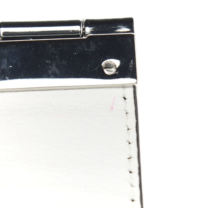 MCM Calfskin Polke Stud Rombi Mini Mitte Crossbody White Black 8 of 10