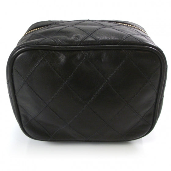 Lambskin Diamond Stitch Shoulder Bag Black