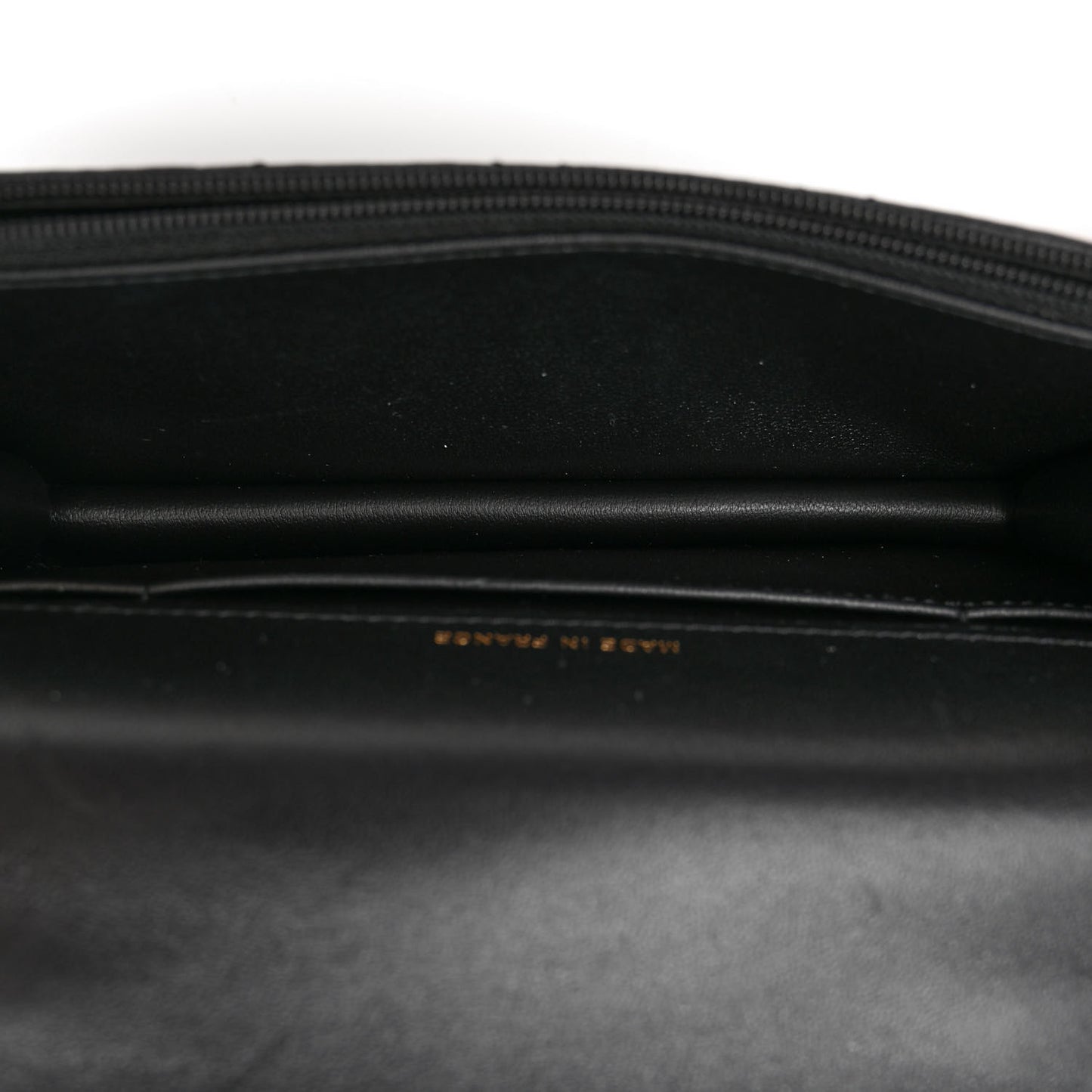 Lambskin Quilted Flap Phone Holder With Chain Black