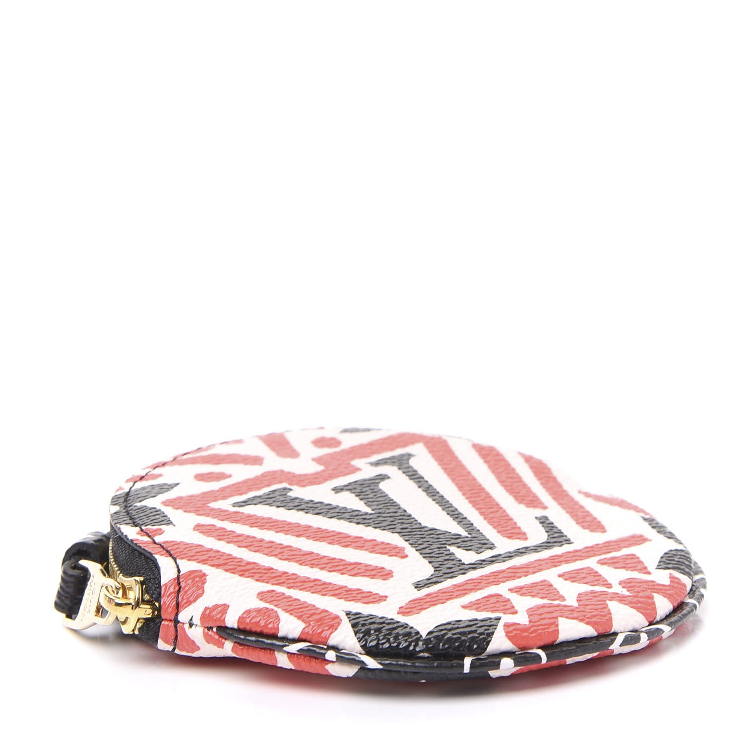 Louis Vuitton Monogram Giant Crafty Round Coin Purse Creme Rouge 3 of 9