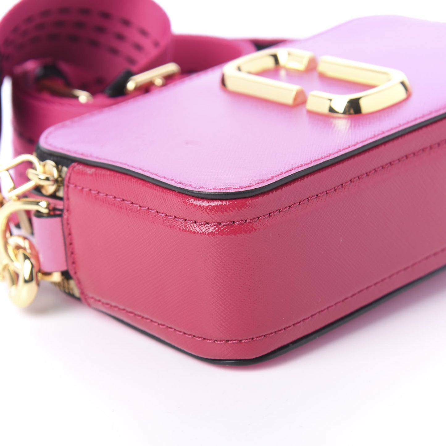 Saffiano Small Snapshot Camera Bag Pink