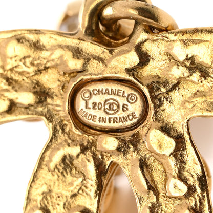 Chanel CC Crystal Drop Earrings Gold 4 of 4