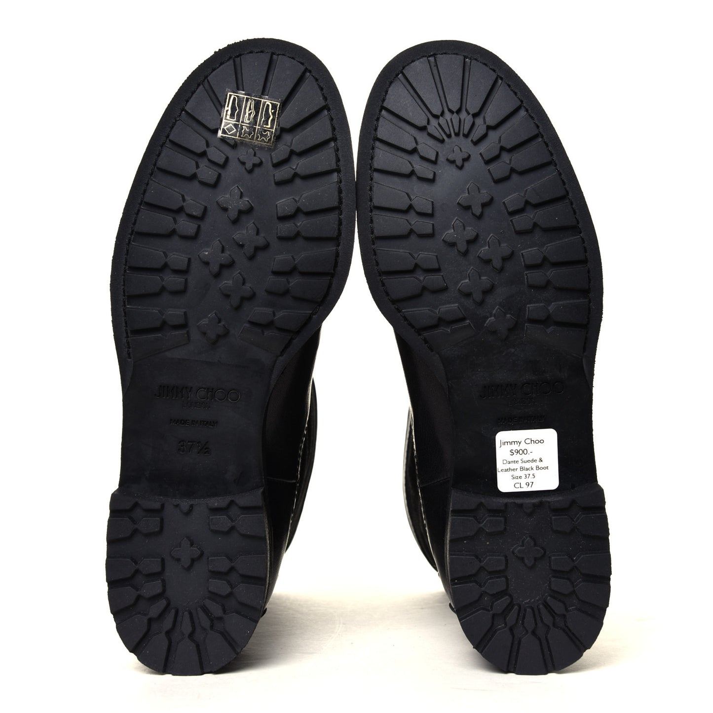 Calfskin Suede Dante Boots 37.5 Black