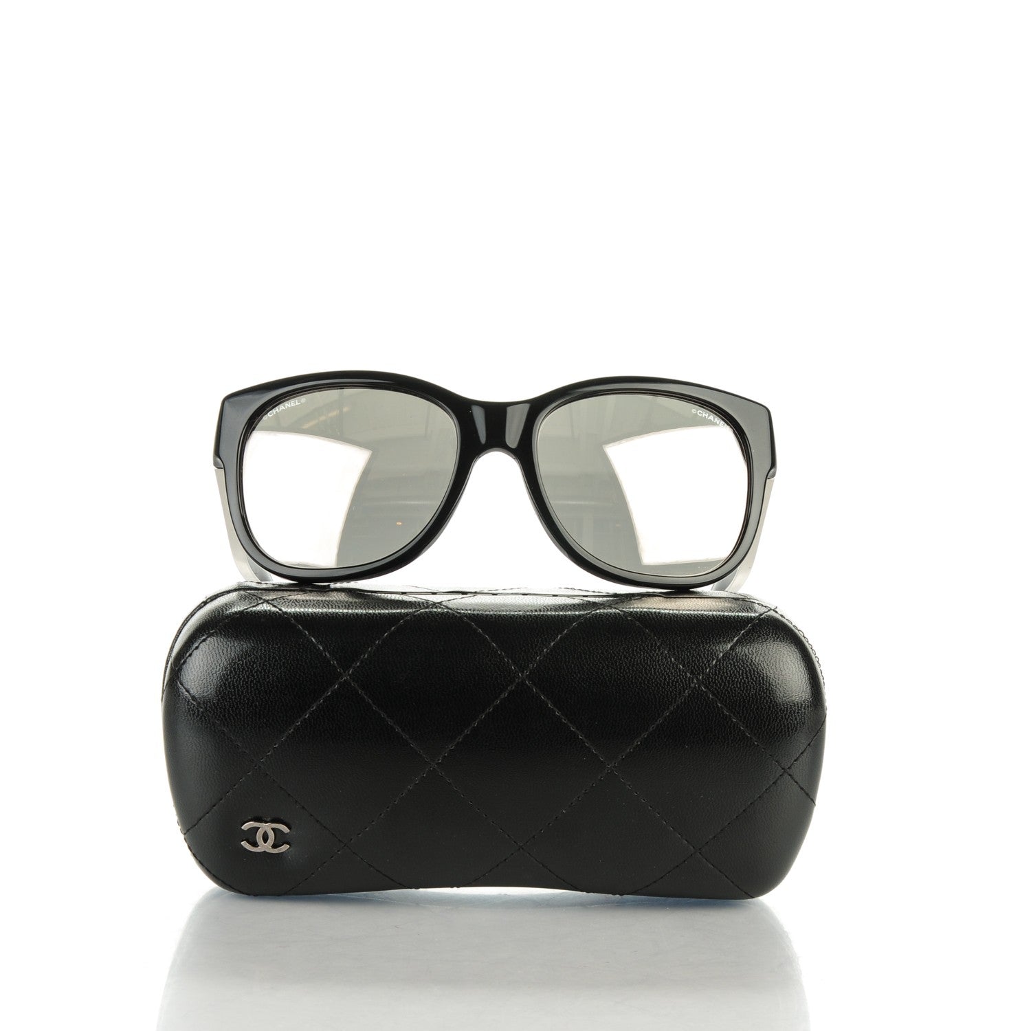 Chanel Mirrored CC Sunglasses 5270 Black Silver 7 of 7