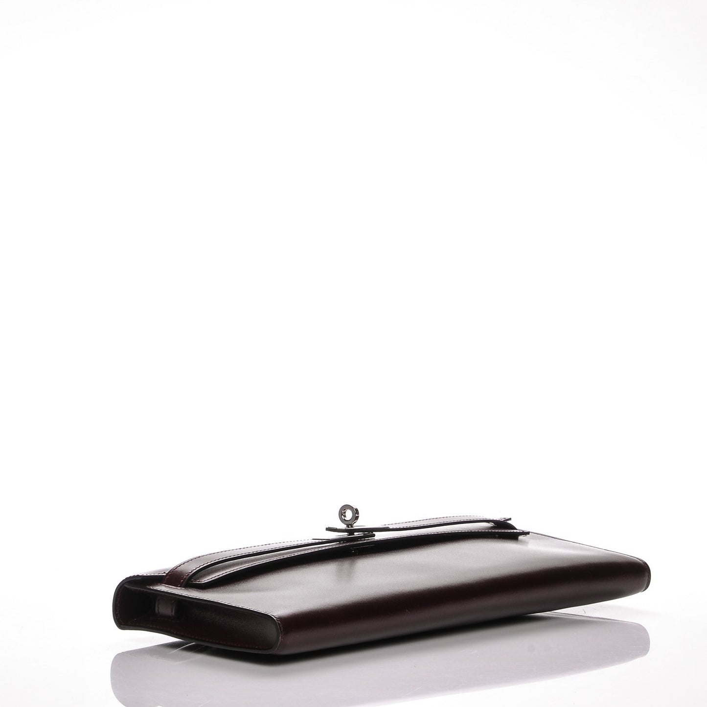 Tadelakt Kelly Cut Clutch Prune