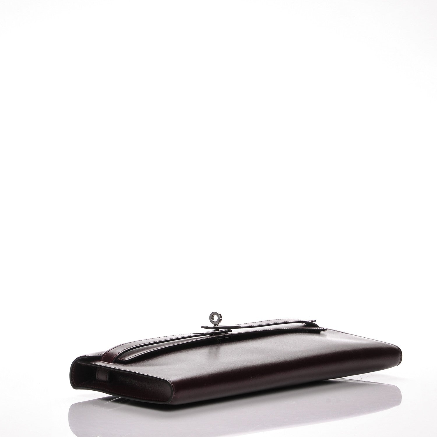 Hermes Tadelakt Kelly Cut Clutch Prune 4 of 7