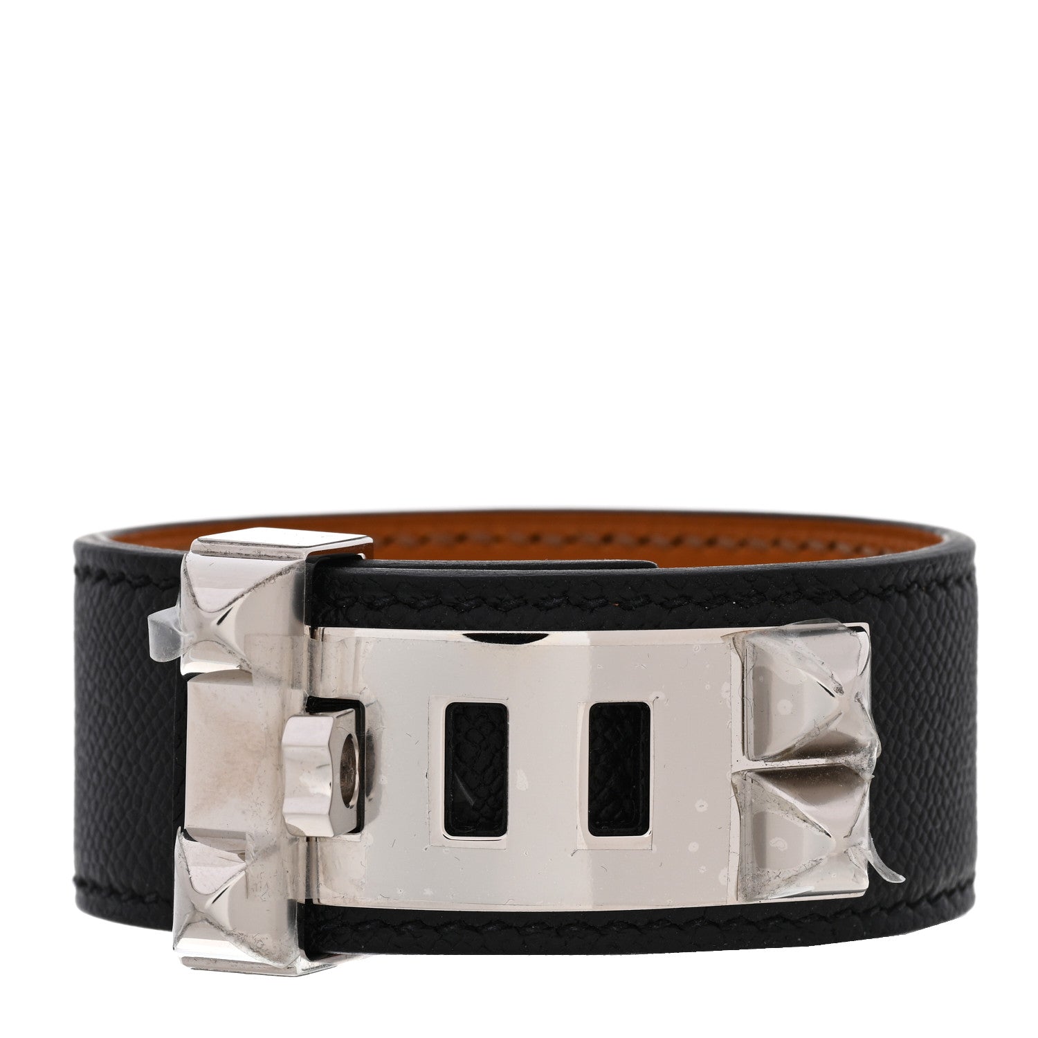 Hermes Epsom Collier De Chien CDC 24 Bracelet T1 Black 1 of 6