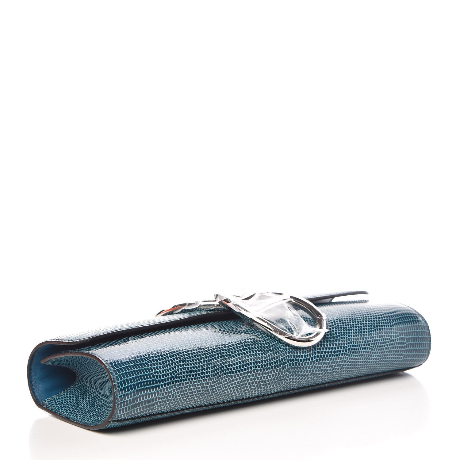 Hermes Lizard Egee Clutch Petrole 4 of 11