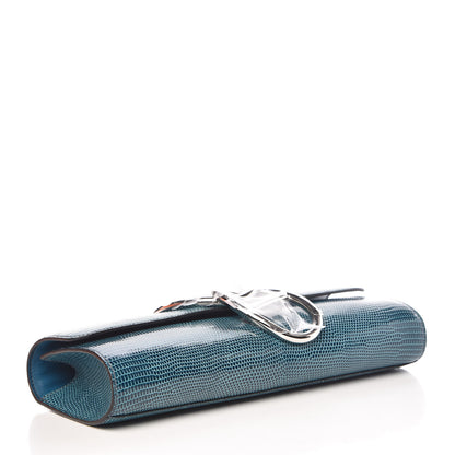 Hermes Lizard Egee Clutch Petrole 4 of 11