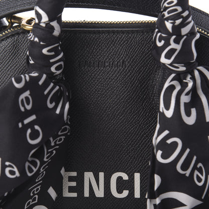 Balenciaga Grained Calfskin XXS Ville Top Handle Bag Scarf Black 9 of 9