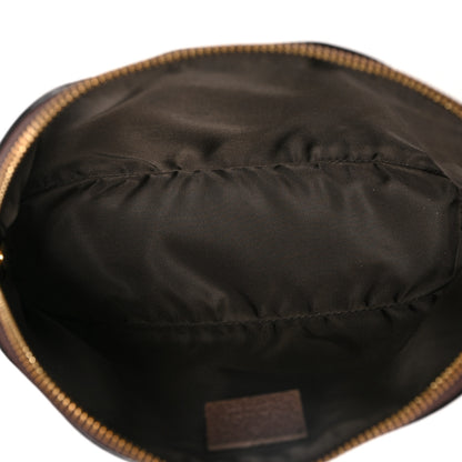 Gucci GG Supreme Monogram Textured Calfskin Web Large Ophidia Cosmetic Case Beige Ebony New Acero 5 of 9