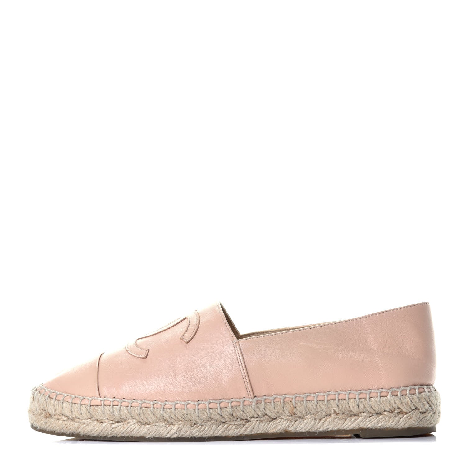Chanel Lambskin CC Espadrilles 39 Nude 1 of 8