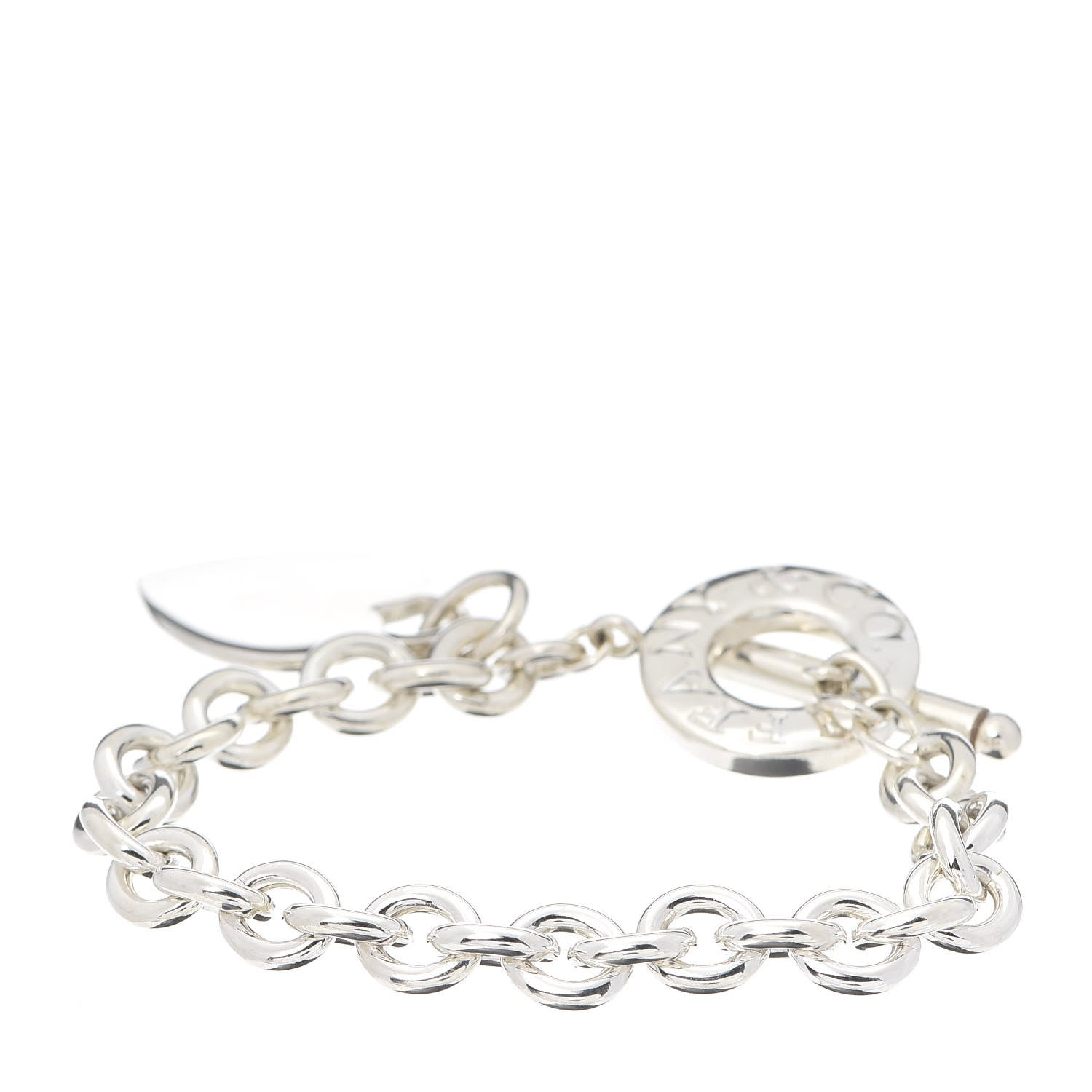 Tiffany Sterling Silver Heart Tag Toggle Bracelet 3 of 4