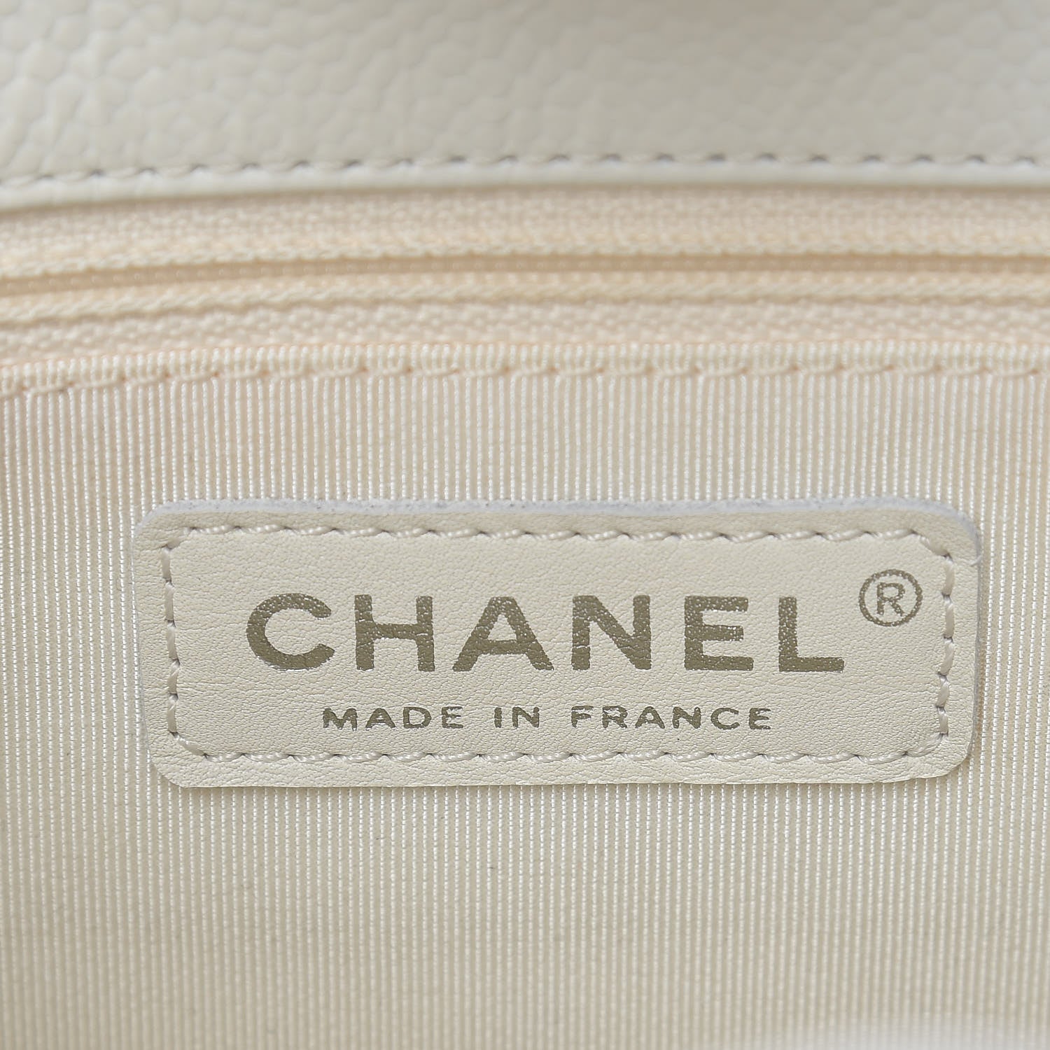 Chanel Caviar Quilted Petit Shopping Tote PST White 6 of 13
