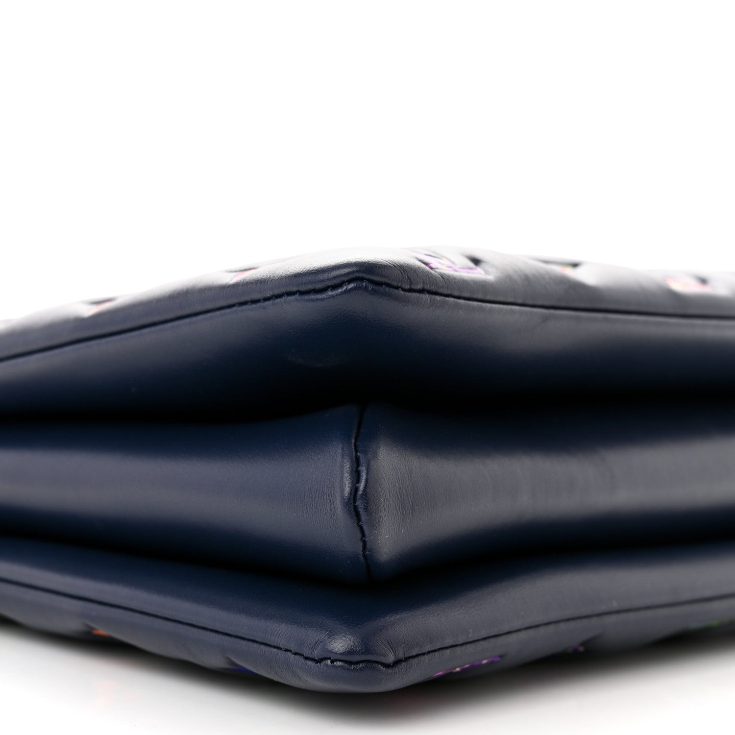 Louis Vuitton Lambskin Embossed Monogram LV Garden Coussin MM Navy Blue 9 of 11