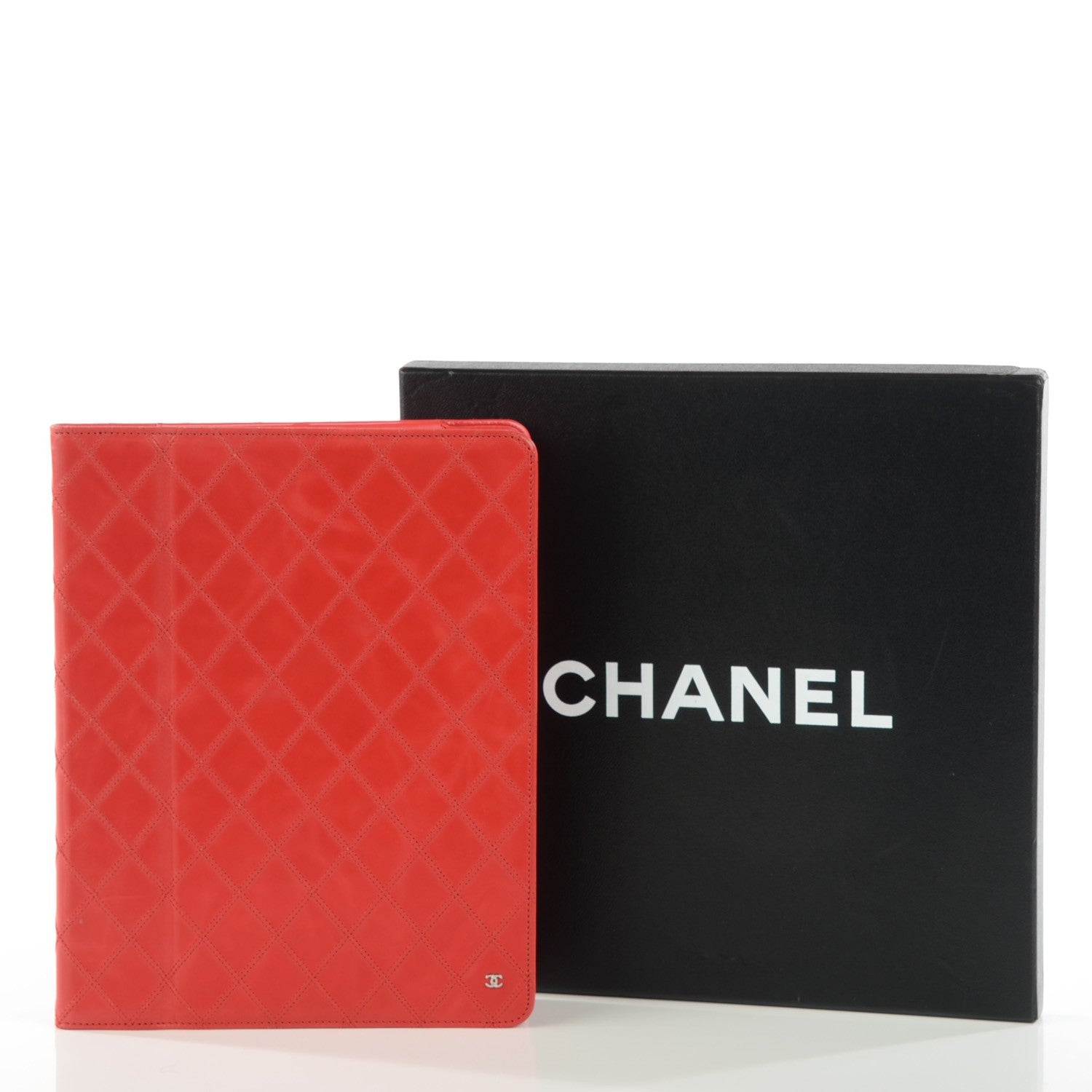 Chanel Calfskin Double Stitch iPad Case Red 5 of 9
