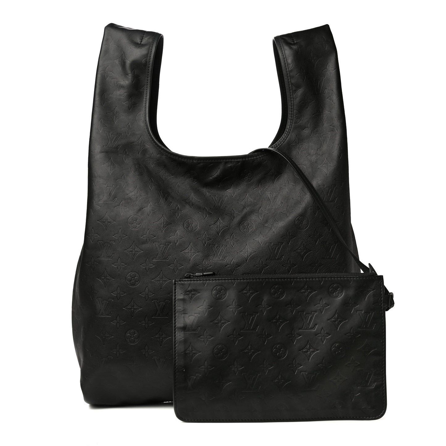 Calfskin Monogram Shadow Tote Black