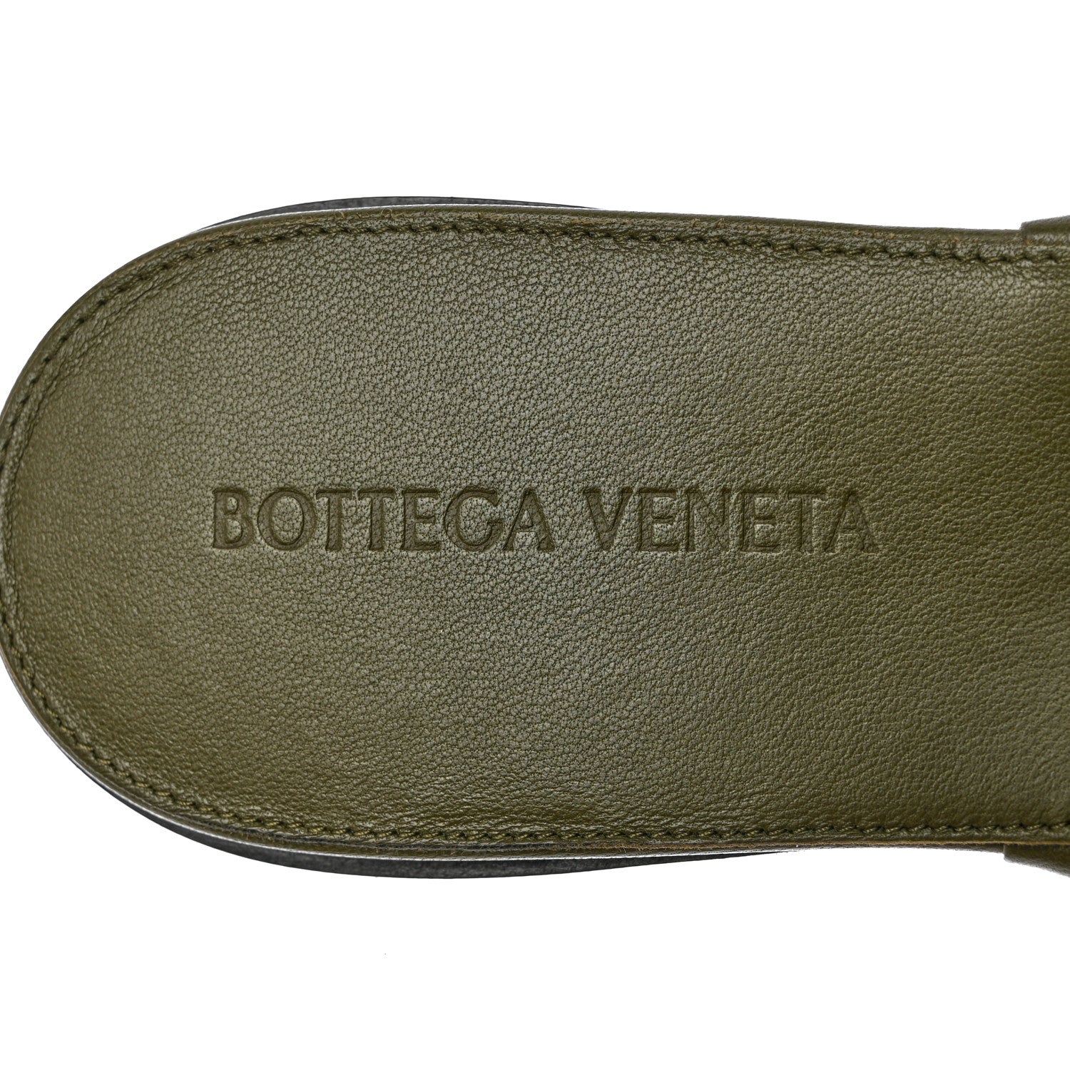 Bottega Veneta Nappa Quilted Rubber Lido Flat Sandals 38 Khaki 7 of 7