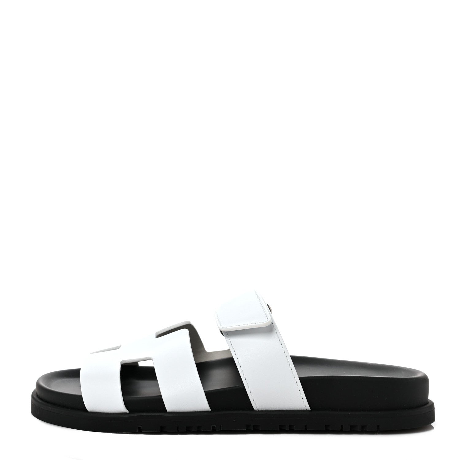 Hermes Calfskin Womens Chypre Sandals 36.5 White 1 of 7