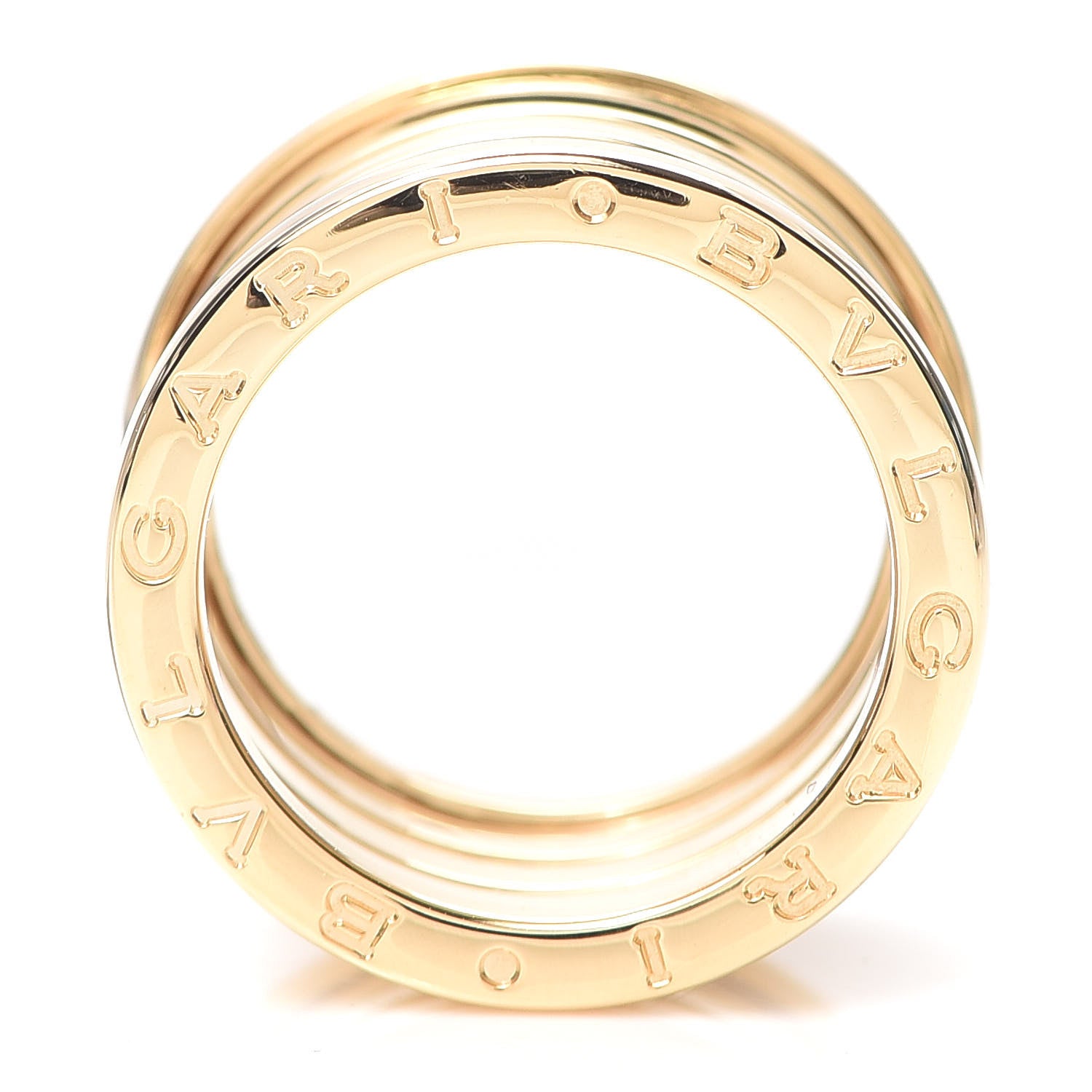 Bulgari 18K Yellow Gold B.Zero1 Five-Band Anniversary Ring 54 6.75 4 of 8
