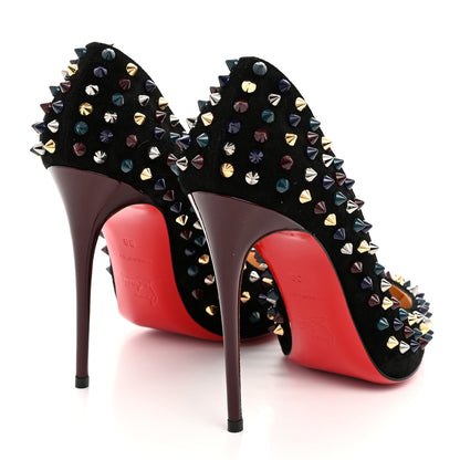 Christian Louboutin Velvet Follies Spikes 120 Pumps 39 Black Multicolor 4 of 7