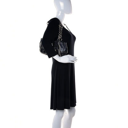 Prada Vitello Daino Front Pocket Hobo Black 2 of 10