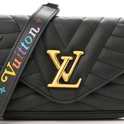 Louis Vuitton Calfskin New Wave Chain Pochette Black 7 of 10
