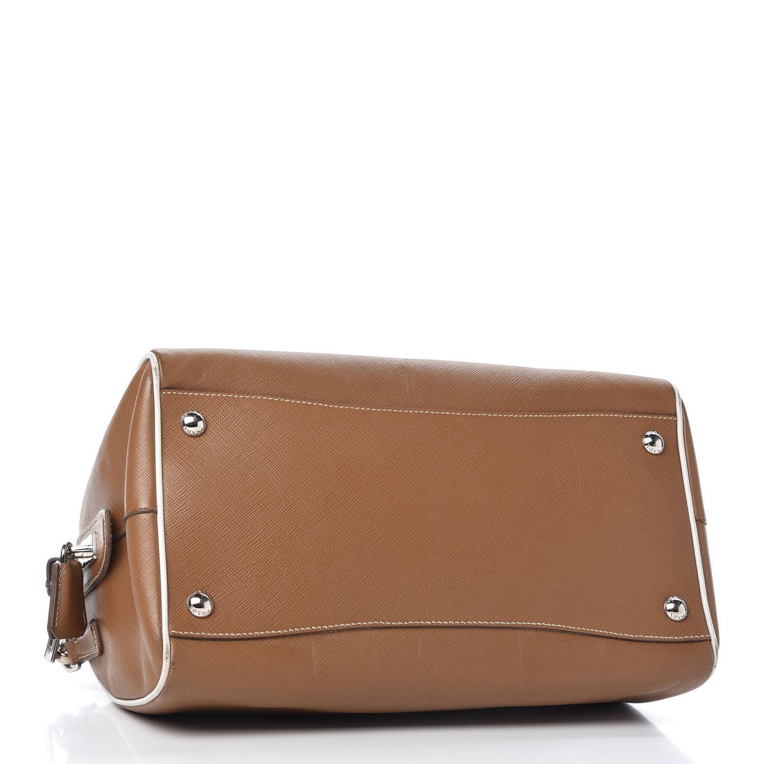 Prada Saffiano Lux Bowler Caramel Talco 4 of 11