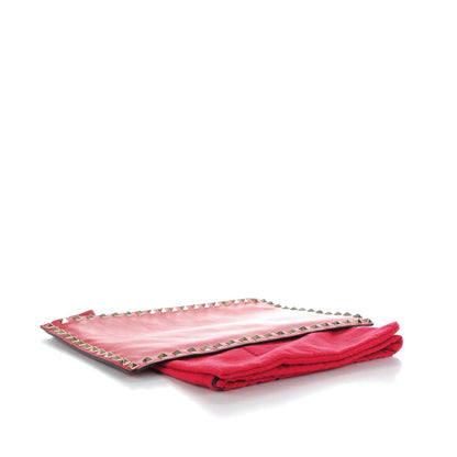 Valentino Garavani Vitello Large Rockstud Zip Pouch Red 4 of 7