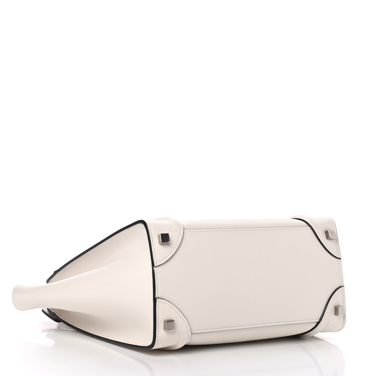 Smooth Calfskin Micro Luggage White