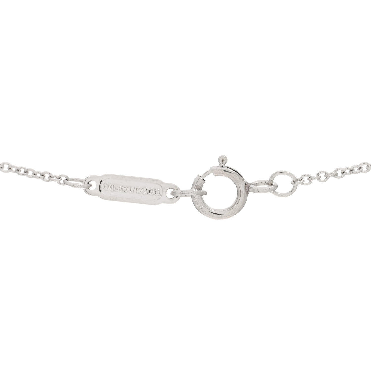 Tiffany Platinum Diamond .17ct Solitaire Pendant Necklace 3 of 4