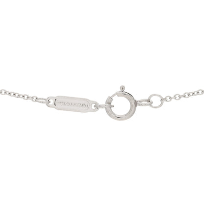 Tiffany Platinum Diamond .17ct Solitaire Pendant Necklace 3 of 4