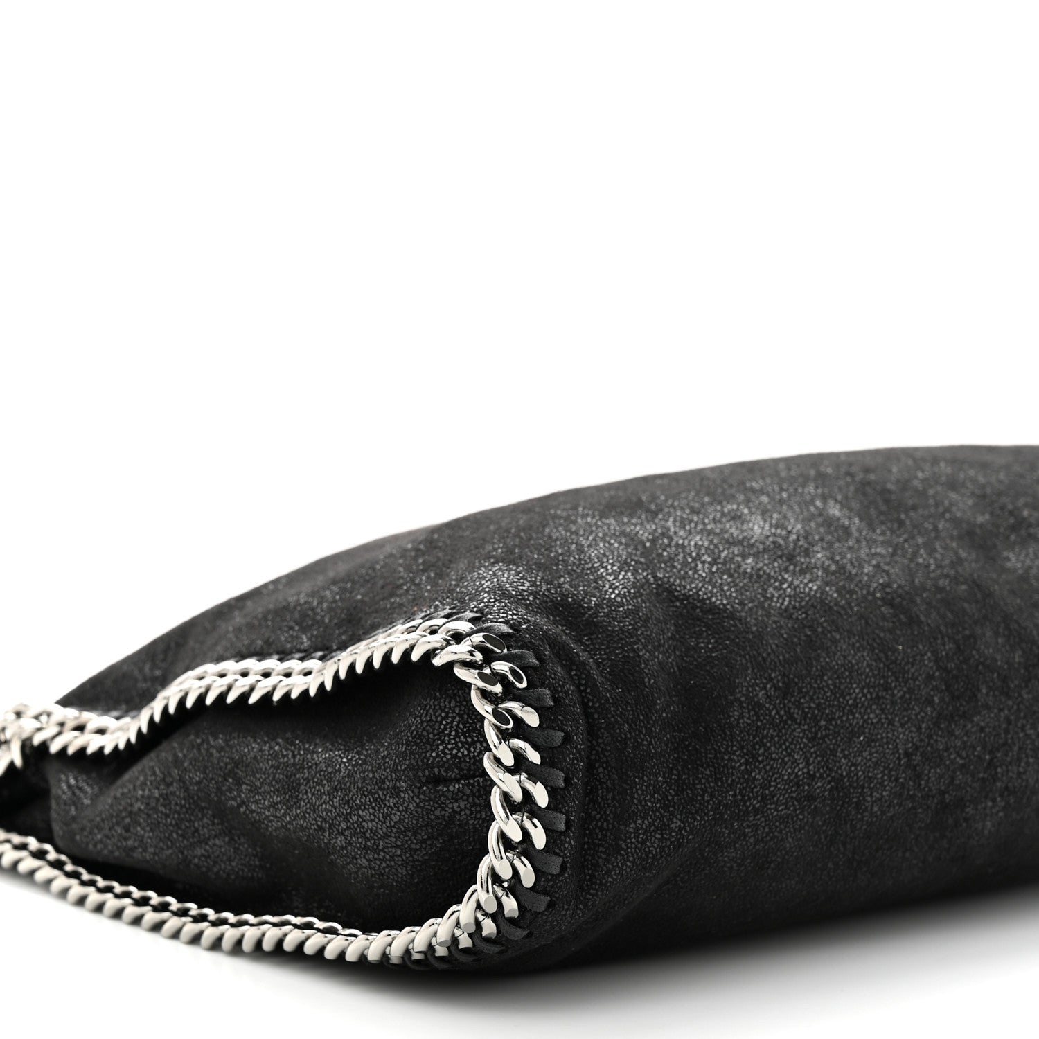 Stella McCartney Metallic Shaggy Deer Falabella Fold Over Tote Black 9 of 11