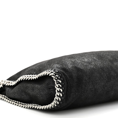 Stella McCartney Metallic Shaggy Deer Falabella Fold Over Tote Black 9 of 11