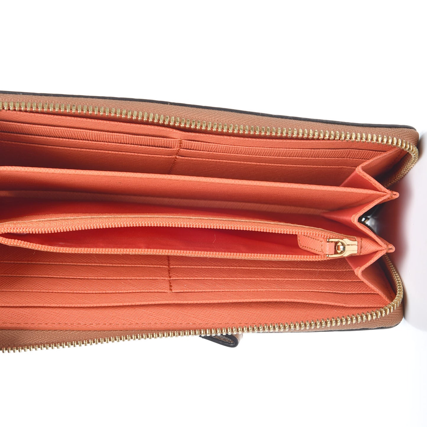 Visetos Large Zip Around Wallet Cognac