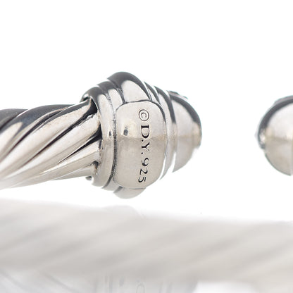 David Yurman Sterling Silver Black Diamond 7mm Cable Classics Bracelet 4 of 4