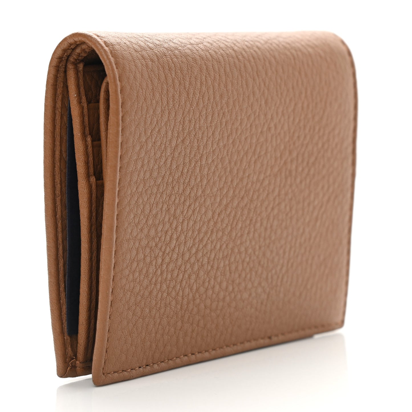 Vitello Daino Small Bi-Fold Wallet Caramel