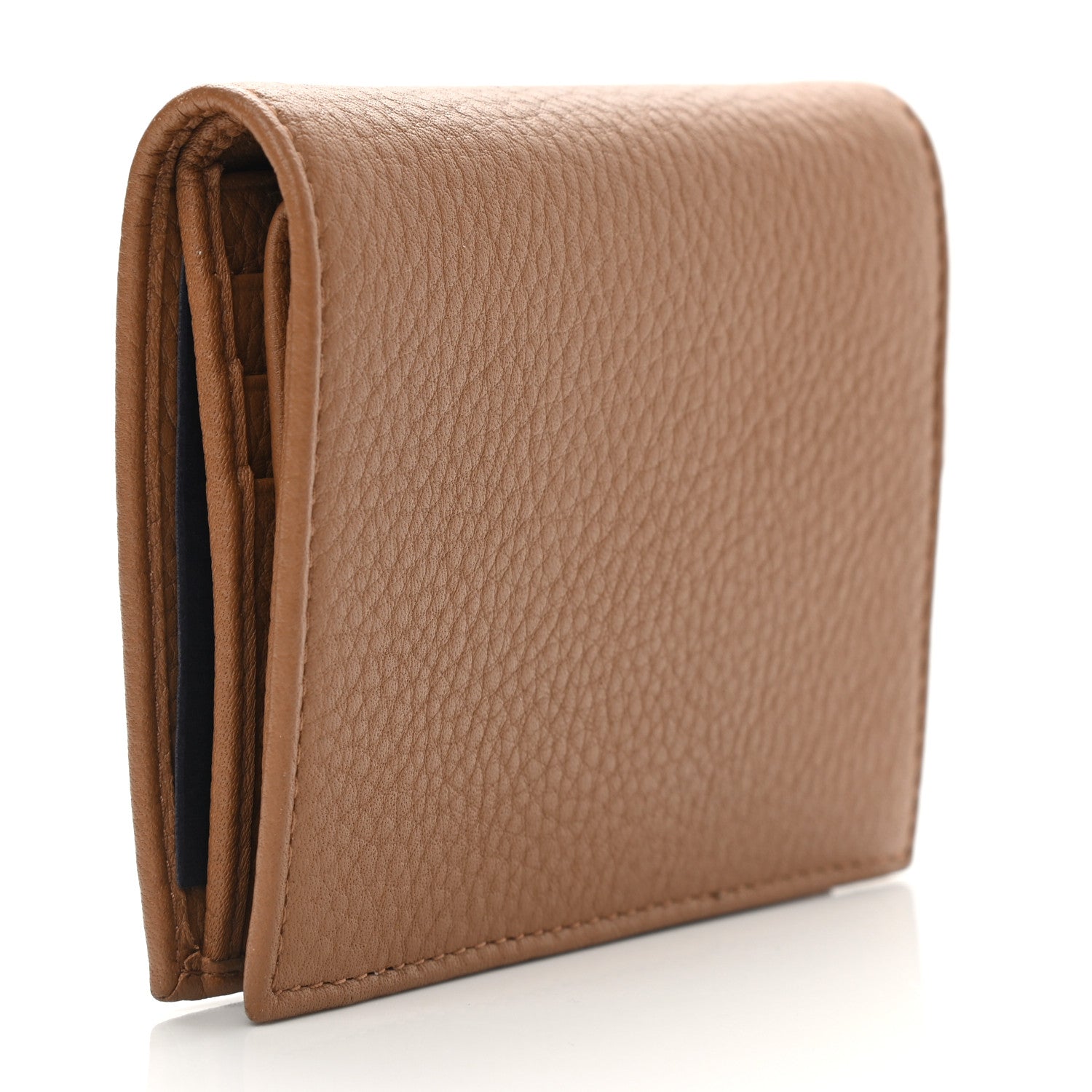 Prada Vitello Daino Small Bi-Fold Wallet Caramel 3 of 9