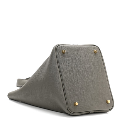 Hermes Taurillon Clemence Picotin Lock 22 MM Gris Meyer 4 of 10