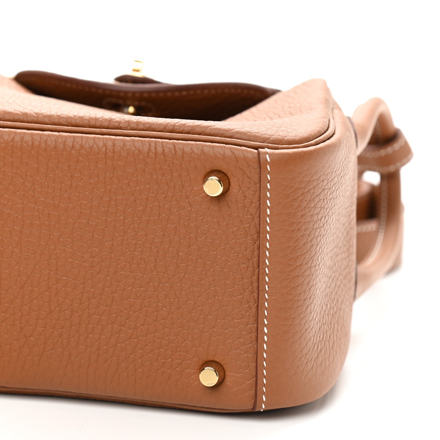 Hermes Taurillon Clemence Mini Lindy 20 Gold 9 of 9