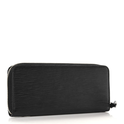 Louis Vuitton Epi Clemence Wallet Black 3 of 12