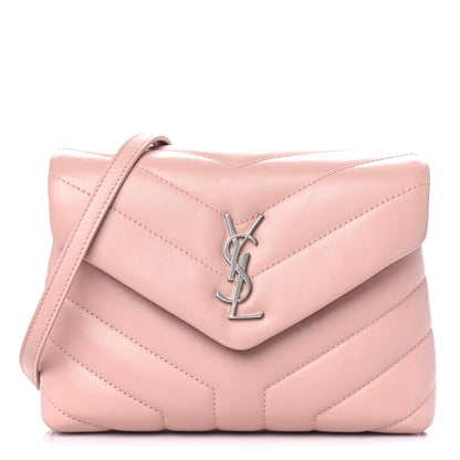 Saint Laurent Calfskin Y Quilted Monogram Toy Loulou Chain Satchel Pale Pink 1 of 14