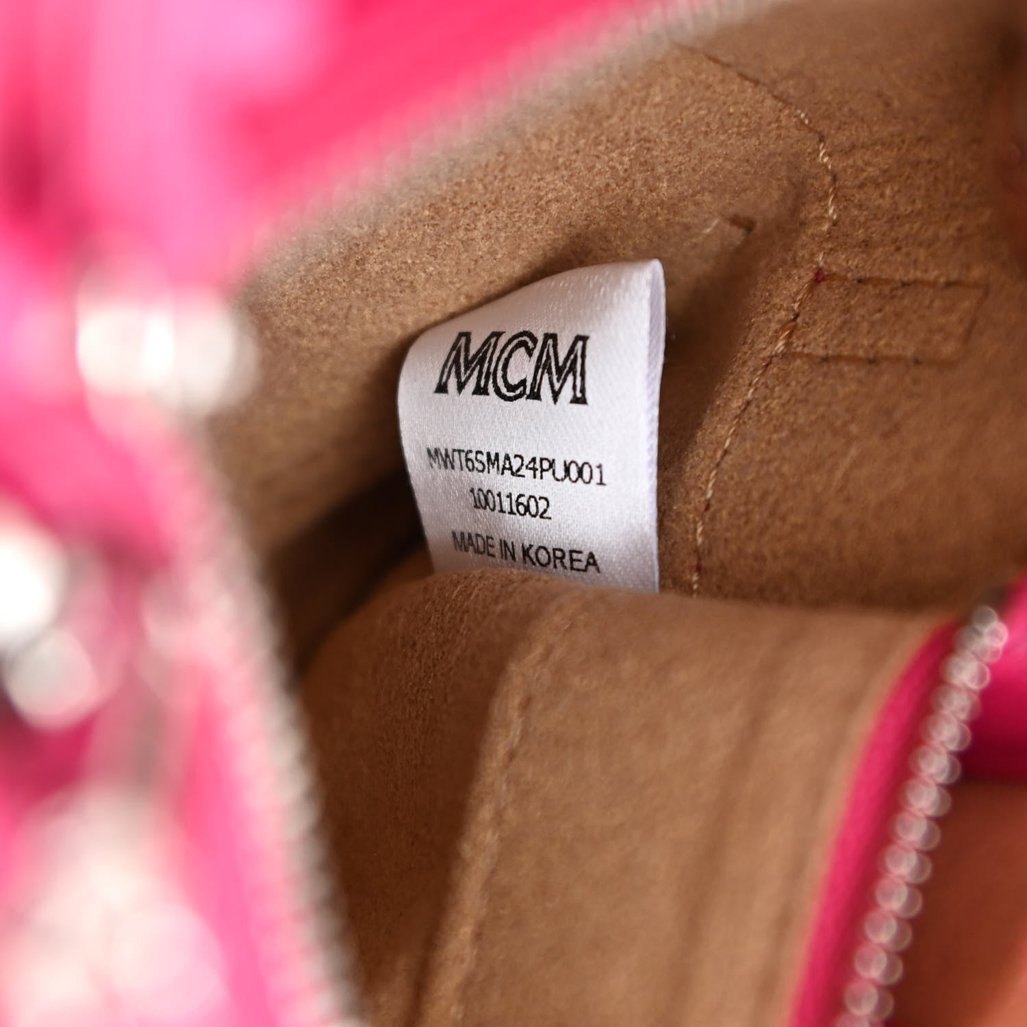 MCM Grained Calfskin X-Mini Milla Tote Beetroot Pink 7 of 8