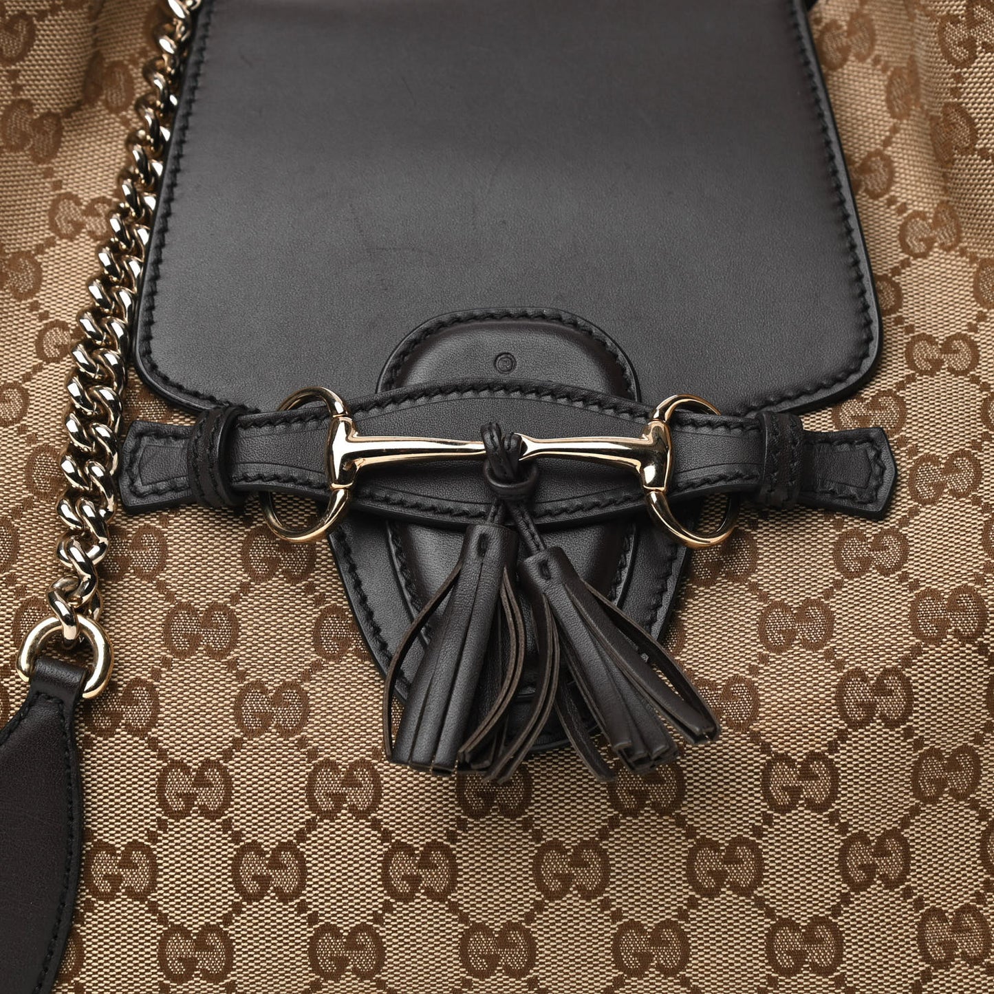 Monogram Margaux Calfskin Medium Emily Hobo Beige Ebony Cocoa