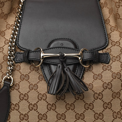 Gucci Monogram Margaux Calfskin Medium Emily Hobo Beige Ebony Cocoa 8 of 13