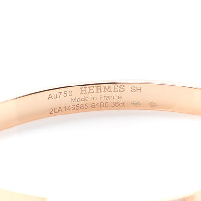Hermes 18K Rose Gold Diamond PM Kelly Pave Bracelet SH 4 of 6