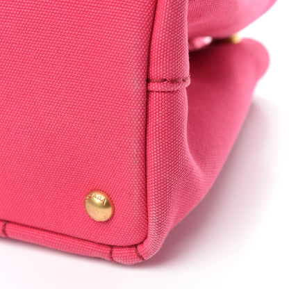 Prada Canapa Small Logo Tote Peonia 9 of 14