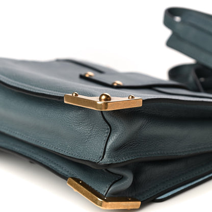 Prada Glace Calf Soft Cahier Bag Marine Astrale 21 of 22