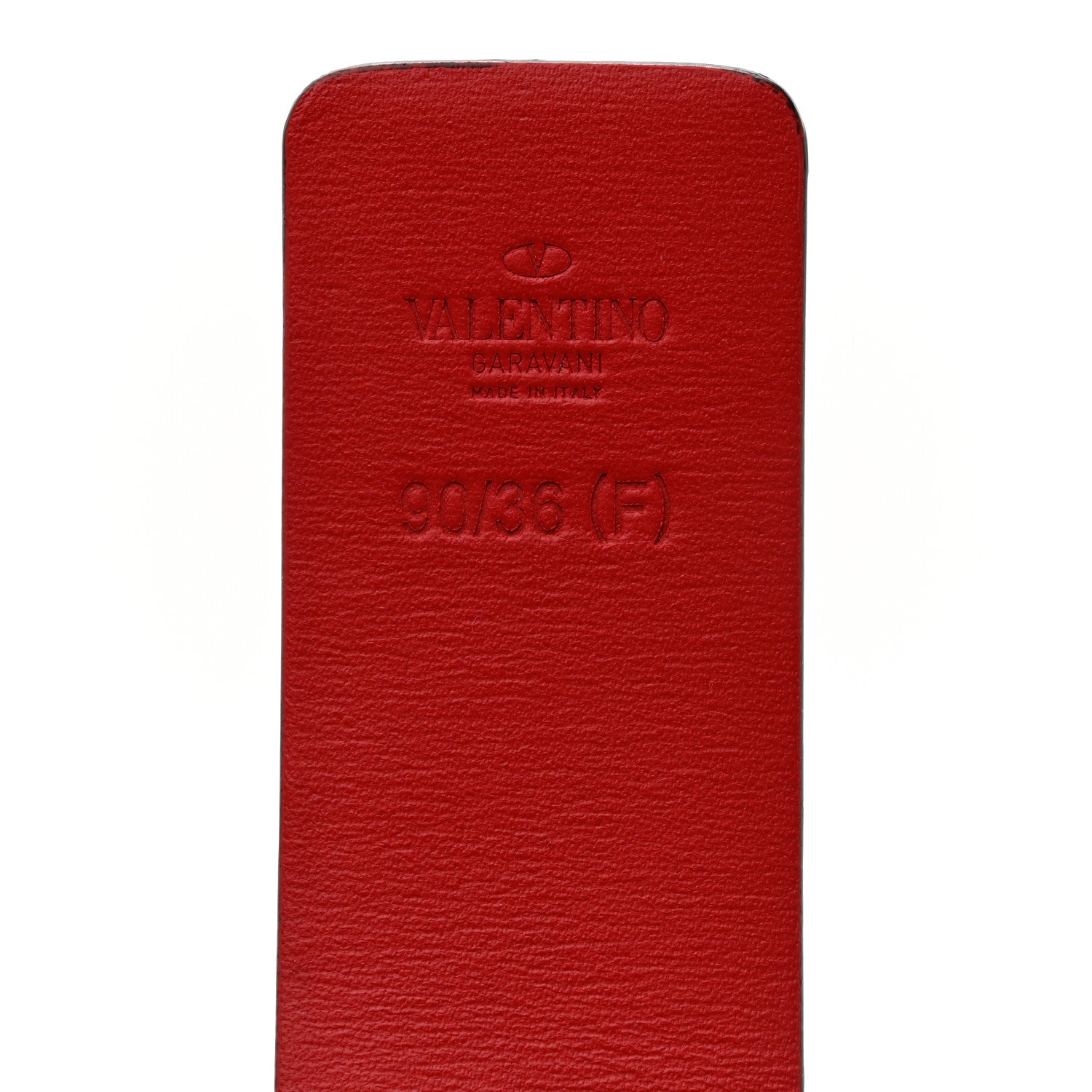 Valentino Garavani Glossy Calfskin VLogo Reversible 40mm Belt 90 36 White Rouge Pur 7 of 7